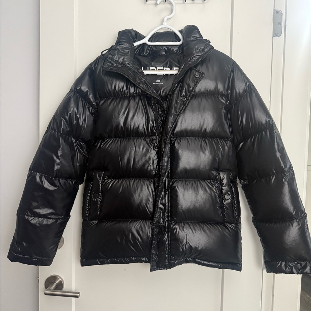 TNA Shiny Black Puffer Jacket